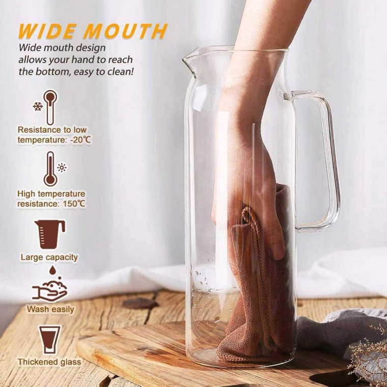 Straight Glass Pitcher 1000ml/34oz Straight Glass Pitcher 1000ml/34oz