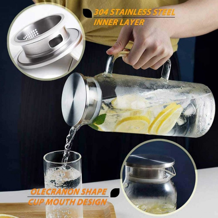 Straight Glass Pitcher 1000ml/34oz Straight Glass Pitcher 1000ml/34oz